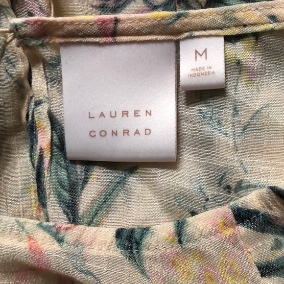 Lauren Conrad Split Open Back Floral Top - Picture 6 of 9